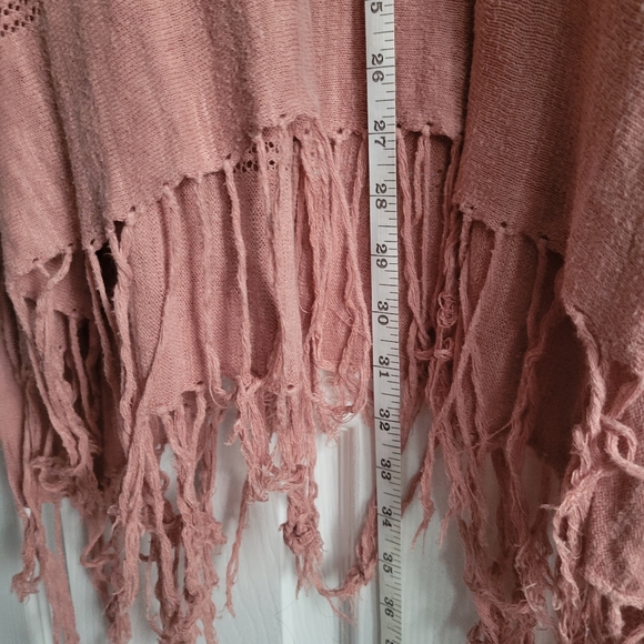 Boho Poncho Style Knitted Top with Tassels - Picture 4 of 11
